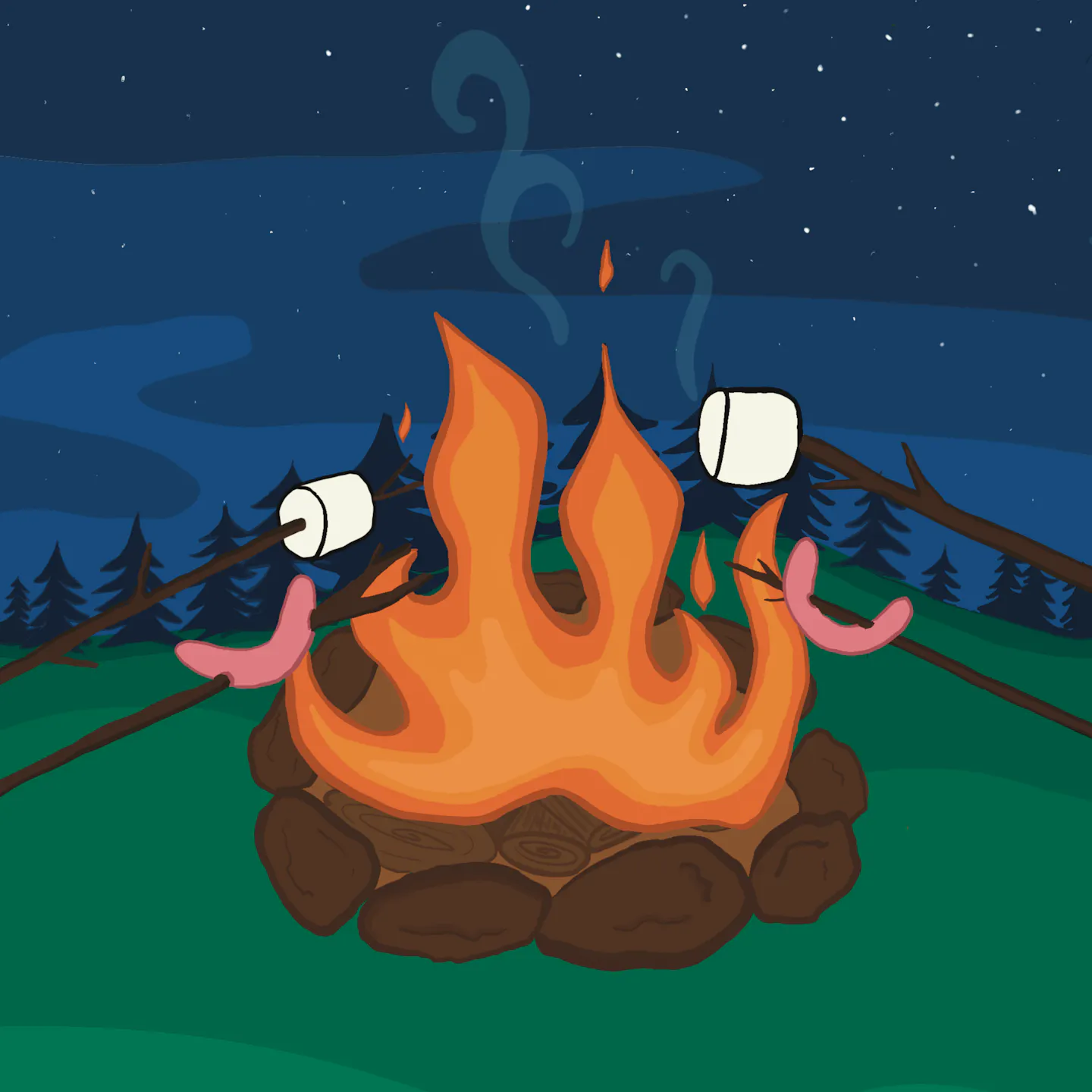 campfire-cute